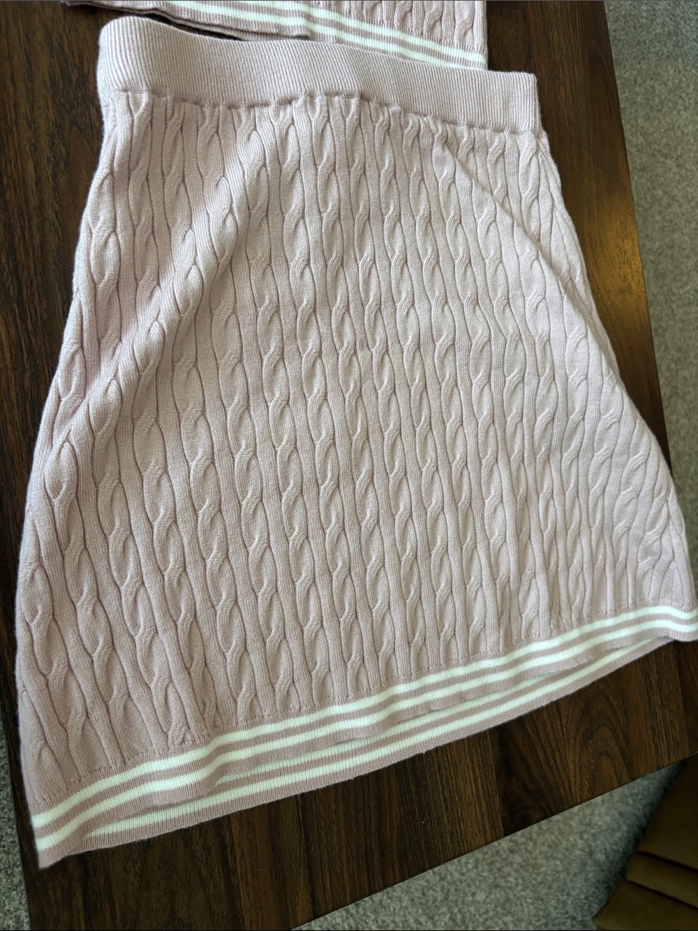 Sincerely Jules Cable Knit Tank & Skirt Set - Light Pink - Picture 8 of 8